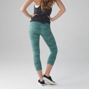 Lululemon Wunder Under Crop (Hi-Rise) Space Dye Camo Alberta Lake Fresh Teal 8
